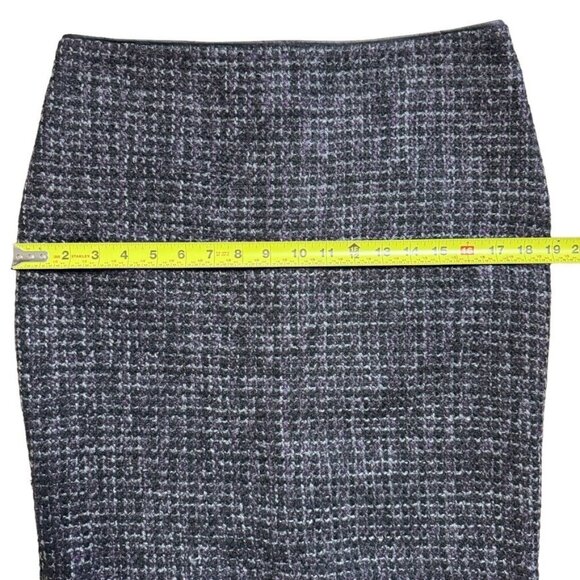 Dalia Collection‎ Modern Fit Gray Purple Woven Knit Straight Pencil Skirt - Picture 11 of 11